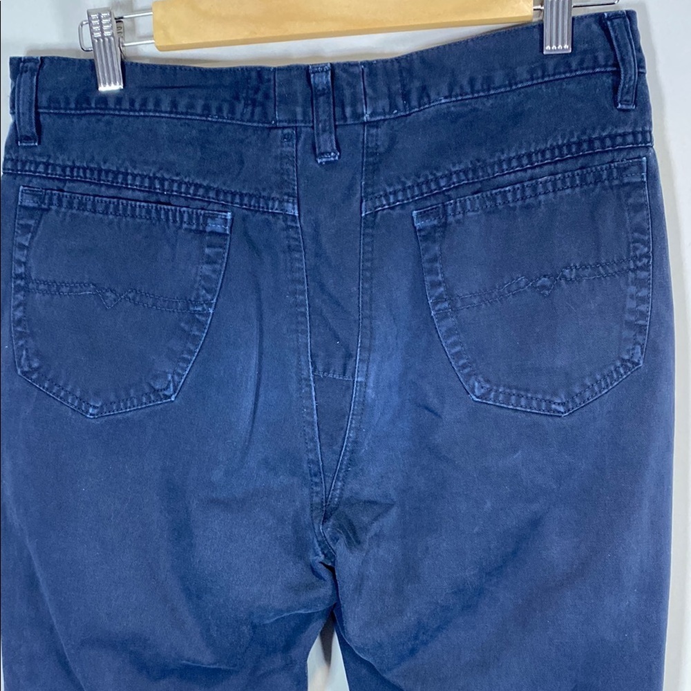 Valentino Made in Italy Navy Straight Leg Jeans Size 32 Designer Vintage - Picture 5 of 10